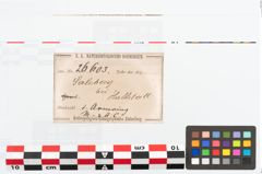 Etikett zu Bronzearmreif (NHMW-PRAE-026603)